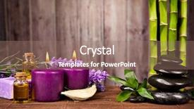  Presentation with spa - PPT theme with spa still life with free background and a coral colored foreground