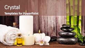  Presentation with free work life balance - Slide set featuring spa still life with free background and a violet colored foreground