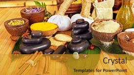  Presentation with herbal - Slide deck consisting of landscape of the sawtooth national forest in the southern sawtooth valley in the heart of idaho united states background and a gold colored foreground