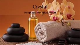  Presentation with essential oil - Slide deck enhanced with spa still life with hot background and a red colored foreground