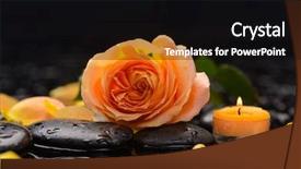  Presentation with spa - Amazing theme having spa still life with orange backdrop and a black colored foreground