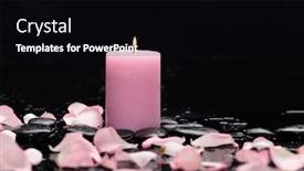  Presentation with pink rose petals - Beautiful theme featuring spa-still-life-with-pink backdrop and a black colored foreground