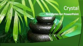  Presentation with water life - Slides enhanced with stone pyramid reflecting in water background and a shamrock green colored foreground