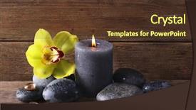  Presentation with stones - Presentation theme with spa still life with stones background and a tawny brown colored foreground