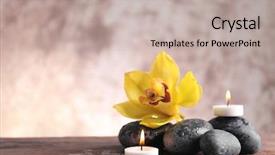  Presentation with pastel - Slides consisting of spa-still-life-with-stones background and a mint green colored foreground