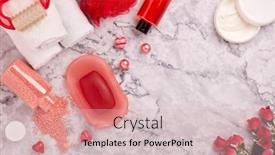  Presentation with gray marble - Cool new slides with spa-still-life-with-toiletry backdrop and a soft green colored foreground