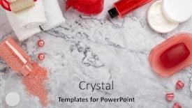  Presentation with gray marble - Slides featuring spa-still-life-with-toiletry background and a light gray colored foreground