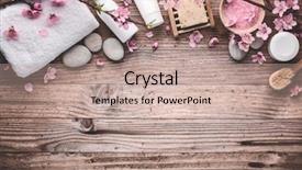  Presentation with flower vintage - Cool new PPT theme with stillness - spa still life with towel backdrop and a coral colored foreground