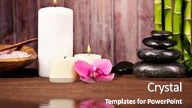  Presentation with water life - Slide deck consisting of spa still life with water background and a tawny brown colored foreground