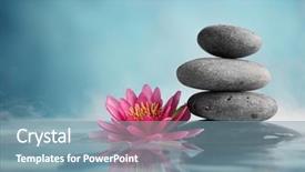  Presentation with lily - Cool new presentation theme with spa still life with water backdrop and a seafoam green colored foreground