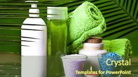  Presentation with still life crucifixion table - Colorful PPT theme enhanced with spa still life with zen backdrop and a tawny brown colored foreground