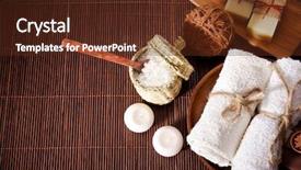  Presentation with spa - Beautiful slide deck featuring spa still life backdrop and a tawny brown colored foreground