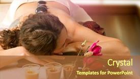  Presentation with spa day - Slide deck consisting of spa stone massage day-spa background and a red colored foreground