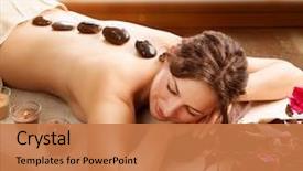  Presentation with day spa - Colorful theme enhanced with spa stone massage day spa backdrop and a coral colored foreground