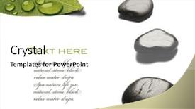  Presentation with water well - Presentation theme having spa stone with water drops background and a white colored foreground