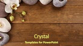  Presentation with orchid - Audience pleasing slide deck consisting of spa stones and orchid flower backdrop and a tawny brown colored foreground