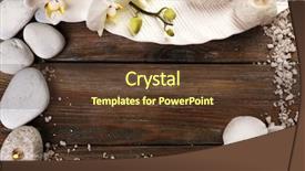  Presentation with orchid - Cool new PPT theme with spa stones and orchid flower backdrop and a tawny brown colored foreground
