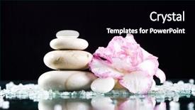  Presentation with pink black - Slide deck consisting of spa-stones-and-pink-flower background and a black colored foreground