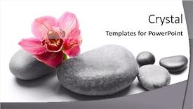  Presentation with orchid - Theme enhanced with spa stones and red orchid background and a  colored foreground