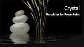  Presentation with zen stones - PPT theme having spa stones in perfect balance background and a black colored foreground