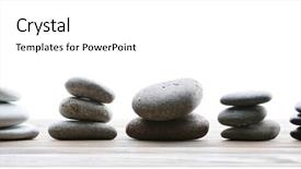  Presentation with stones - Beautiful PPT theme featuring spa stones on table backdrop and a white colored foreground