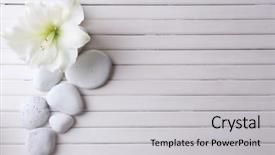  Presentation with spa - Cool new slides with spa stones on wooden table backdrop and a light gray colored foreground