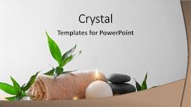  Presentation with stones - Beautiful presentation theme featuring spa stones towel and candles backdrop and a light gray colored foreground
