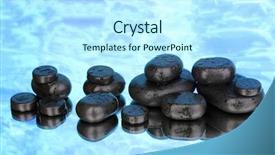  Presentation with blue spa - Beautiful PPT theme featuring spa-stones-with-droplets backdrop and a cool aqua colored foreground
