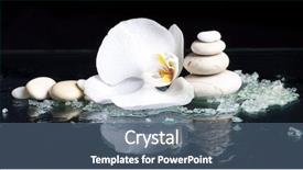 Presentation with orchid - Presentation theme having spa stones with orchid flower background and a ocean colored foreground