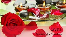  Presentation with candles - Amazing theme having spa stones with rose petals backdrop and a red colored foreground