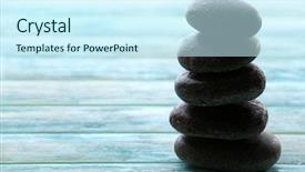  Presentation with water drops - Theme featuring spa stones with water drops background and a  colored foreground