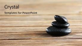  Presentation with crystal for drop of water on w - Cool new PPT layouts with spa stones with water drops backdrop and a soft green colored foreground