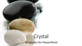  Presentation with water drops - Beautiful PPT theme featuring spa stones with water drops backdrop and a white colored foreground