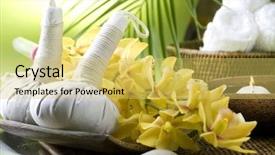  Presentation with thai - Theme featuring tomb in mycenae greece - archaeology background background and a coral colored foreground