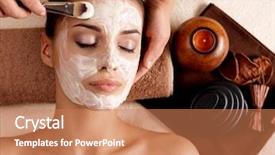  Presentation with nanotechnology stem cell therapy - Amazing PPT layouts having spa therapy for young woman backdrop and a coral colored foreground