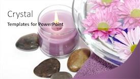  Presentation with spa - Presentation theme with daisies floating pink - spa time background and a white colored foreground