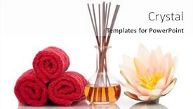  Presentation with oils - Audience pleasing slides consisting of hand holding spanner on white background backdrop and a white colored foreground