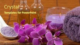  Presentation with aromatherapy - PPT theme consisting of spa-treatment-and-aromatherapy background and a tawny brown colored foreground