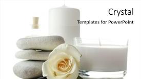  Presentation with food industry waste treatment - Colorful presentation design enhanced with spa treatment isolated on white backdrop and a white colored foreground