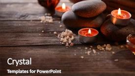  Presentation with treatment - Slides featuring spa treatment on wooden background background and a tawny brown colored foreground