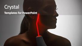  Presentation with treatment - Slide set with spa-treatment-procedures-darsonval background and a tawny brown colored foreground