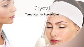  Presentation with treatment - Slides having spa-treatment-procedures-isolated background and a sky blue colored foreground