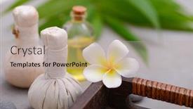  Presentation with zen - Slide deck having spa-treatment-scene-zen background and a mint green colored foreground