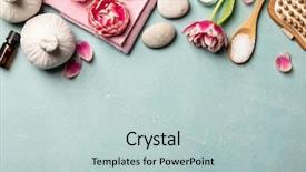  Presentation with flat lay of female sport - Audience pleasing slide deck consisting of spa treatment set with pink backdrop and a lemonade colored foreground