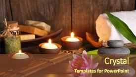  Presentation with treatment - Beautiful PPT theme featuring spa treatment backdrop and a tawny brown colored foreground