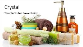  Presentation with essential oil - Amazing slides having spa treatments isolated on white backdrop and a white colored foreground