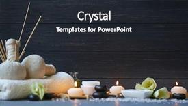  Presentation with blue spa - Presentation design enhanced with spa treatments on blue wooden background and a dark gray colored foreground
