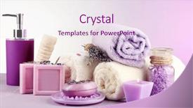  Presentation with spa concept - Theme enhanced with spa treatments on colorful background background and a sky blue colored foreground