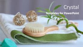 Presentation with spa salon - Presentation theme having spa treatments on white table in salon background and a gray colored foreground