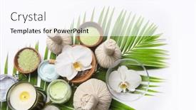  Presentation with wellness - Beautiful presentation theme featuring spa-wellness-setting-with-white backdrop and a pink colored foreground